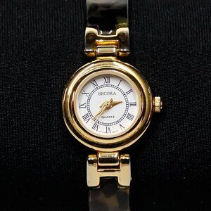 Becora Gold-toned Watch with Translucent Lucite Band
